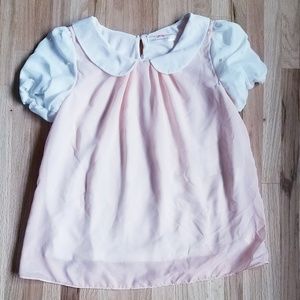 Pink Peter Pan Collar Blouse